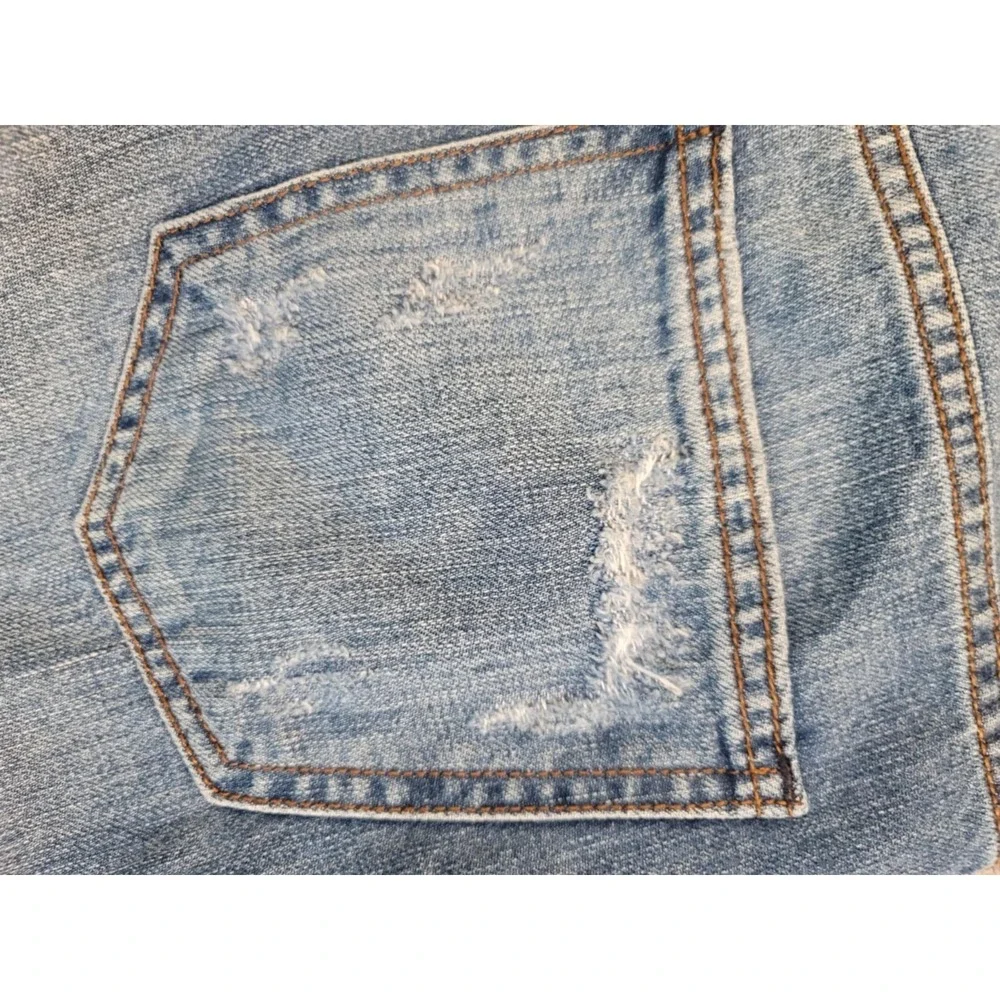 Cello Women's Ankle Skinny Jeans Size 9 Blue Distressed‎ Ripped 100% Cotton